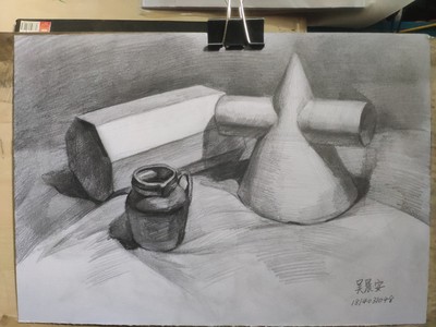 纯手绘素描色彩水粉定制