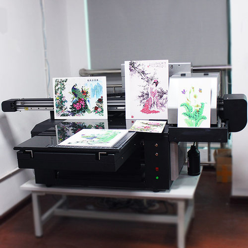 uv平板打印机大双喷彩印3d瓷砖玻璃亚克力背景墙打印机喷绘机