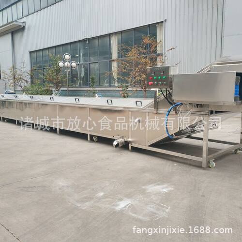 全自动蔬菜漂烫机 不锈钢蘑菇豆角毛豆杀青漂烫机 清洗漂烫流水线