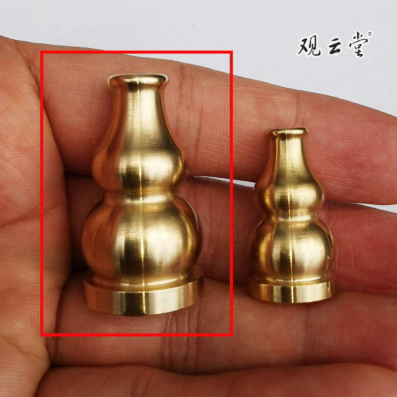 观云堂纯黄铜大号葫芦香插福禄线香竹签香盘香藏香可用另有小号