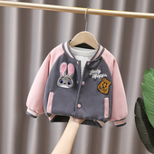 上衣儿童女孩秋装 开衫 棒球服 女宝宝洋气秋款 女童外套春秋2025新款
