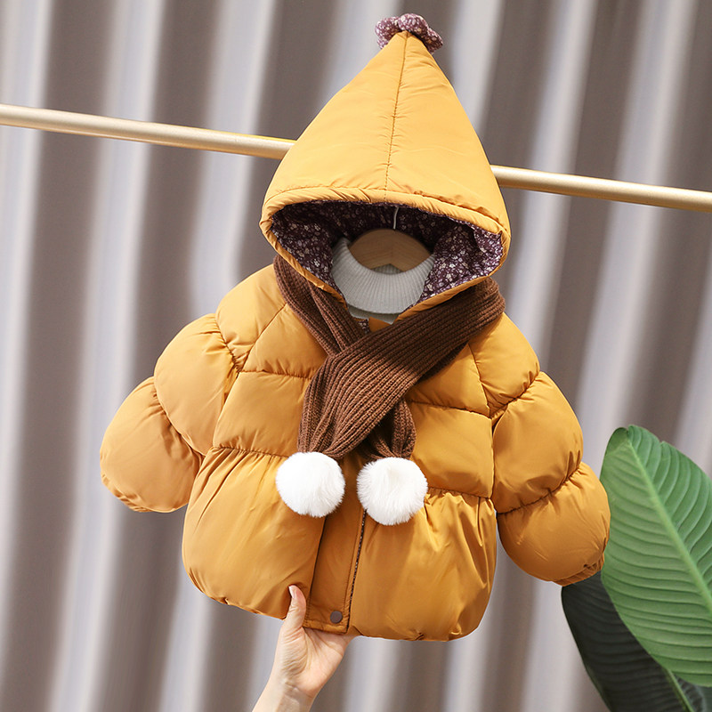 女童棉衣外套加绒加厚2025冬季新款女宝韩版保暖棉衣夹棉棉袄上衣