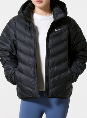 Nike/耐克女子舒适防风保暖百搭休闲宽松连帽羽绒服HV5106-010