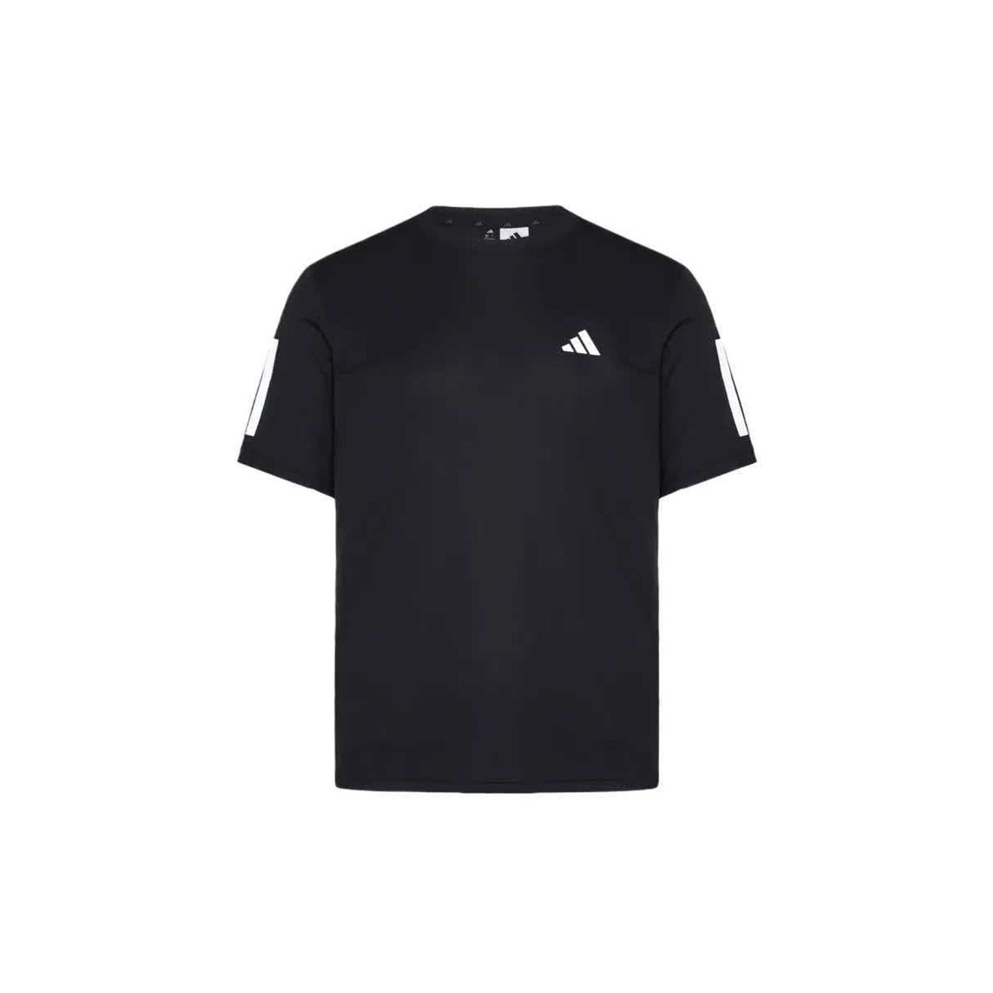 Adidas阿迪达斯男款舒适透气跑步速干吸汗条纹圆领短袖T恤KU8726