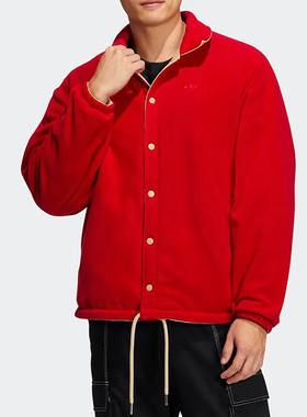 Adidas阿迪达斯三叶草男子舒适保暖运动休闲双面穿短款棉服HY7291