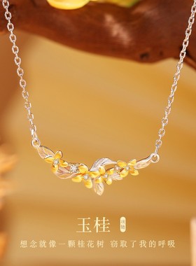 玉桂s925银项链女轻奢小众锁骨链