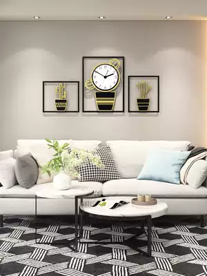 Atmospheric non-perforated wall clock living room home fashion personality creative hanging watch modern simple clock mute wall clock