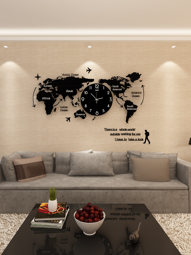 Net red pendant TV background wall decoration dining room personality map wall hanging piece living room sofa wall decorations