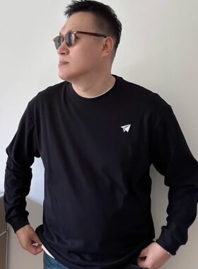 DAEVU春秋加肥加大长袖T恤
