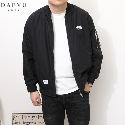 春季日系棒球领大码男士夹克