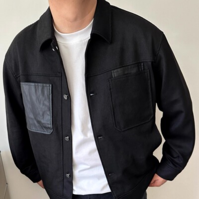 DAEVU秋款加肥加大翻领短款夹克