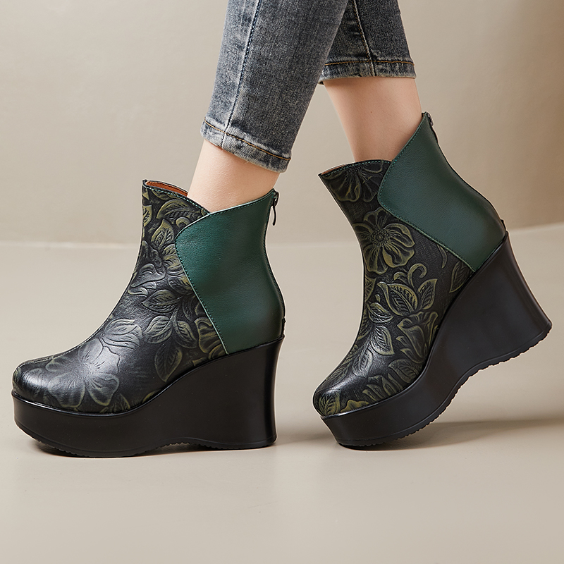 嫔妃丽人马丁靴加绒短靴保暖