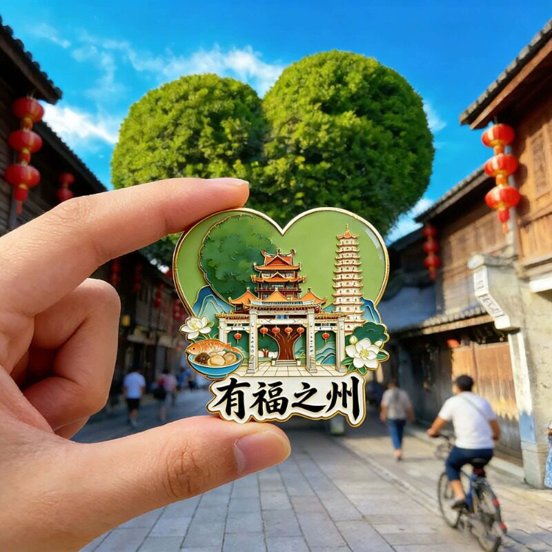 福州城市地标亚克力冰箱贴磁吸旅游景点纪念品伴手礼品送朋友礼物
