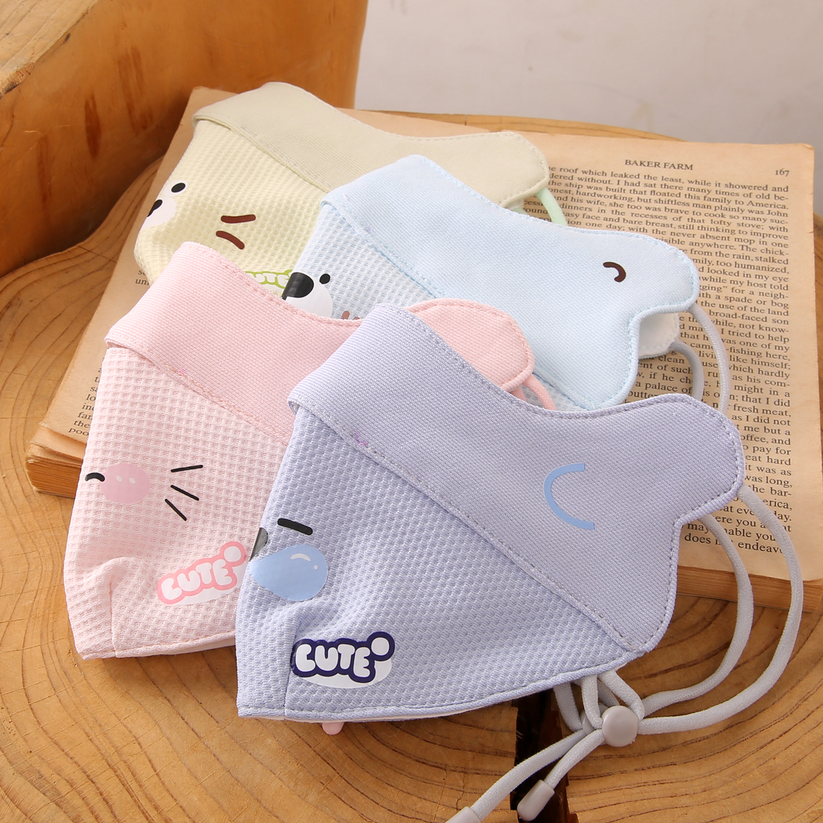 秋冬季男童女童纯棉透气保暖口罩