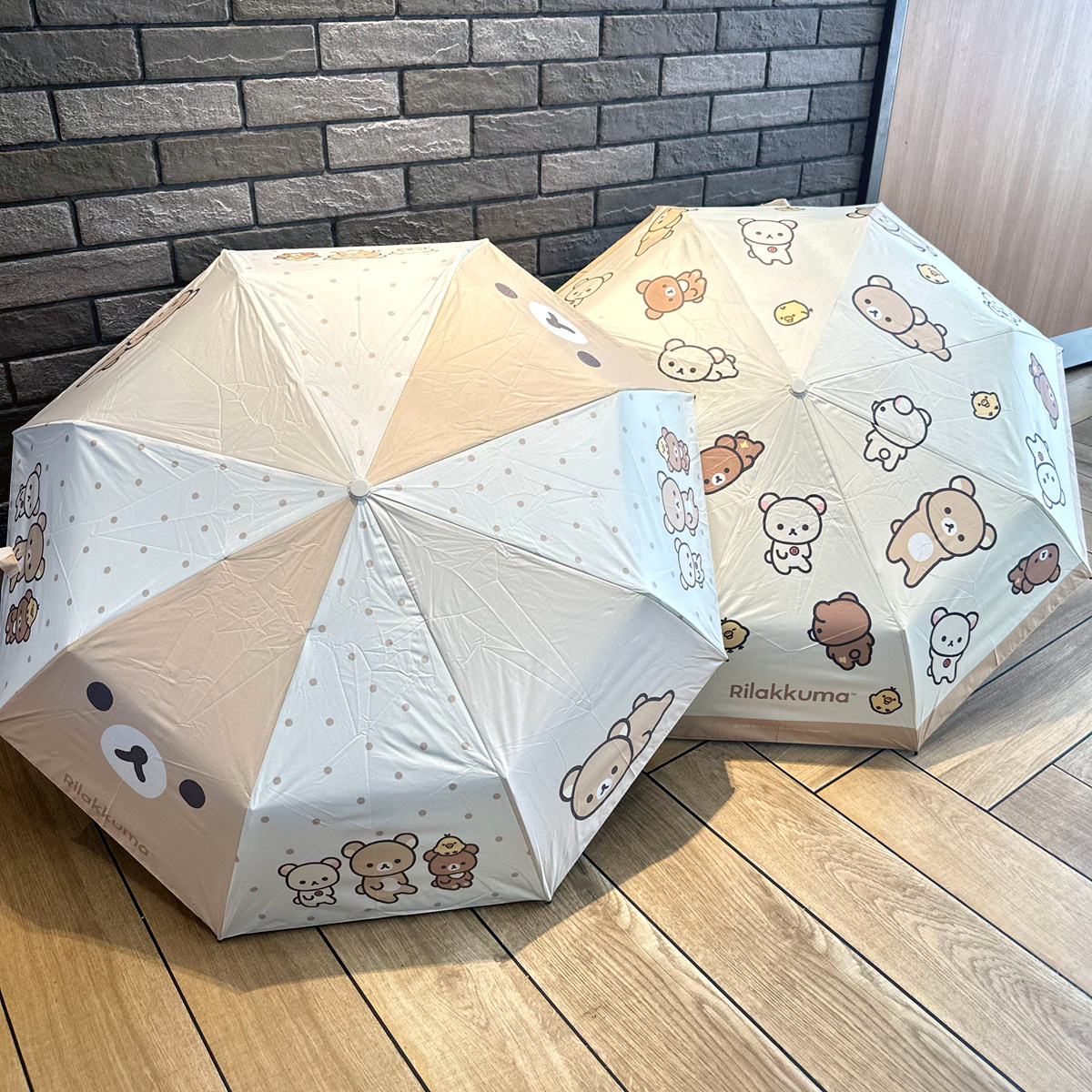 轻松熊卡通雨伞晴雨两用手动卡通图片