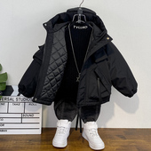 秋冬季 洋气儿童韩版 上衣时髦男孩风衣 冲锋衣外套2026新款 男童秋装