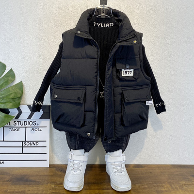 男童羽绒棉马甲洋气儿童秋冬装