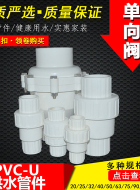 pvc管止回阀单向阀止逆阀止返 给水管道阀门20 25 32 160热卖包邮