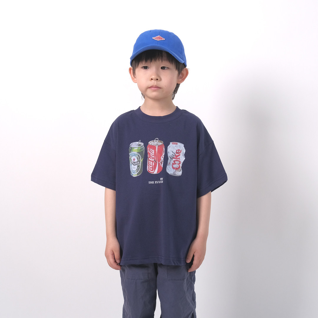 儿童时尚百搭圆领短袖T恤2024夏装男女童纯棉舒适短袖夏天上衣