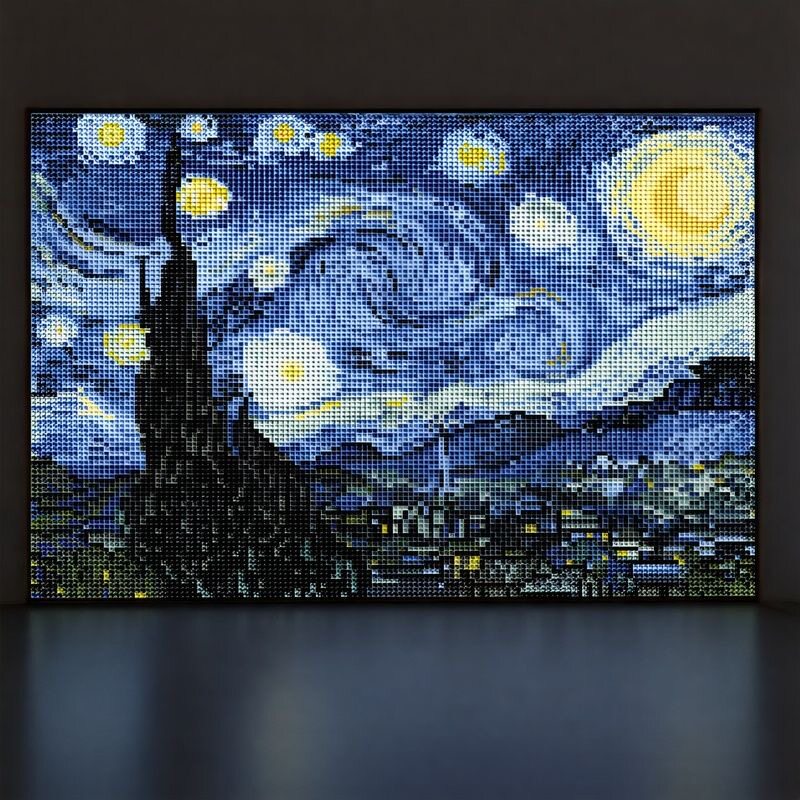 高清5D梵高星空钻石画手工diy满钻方钻带框点钻自粘贴高级感