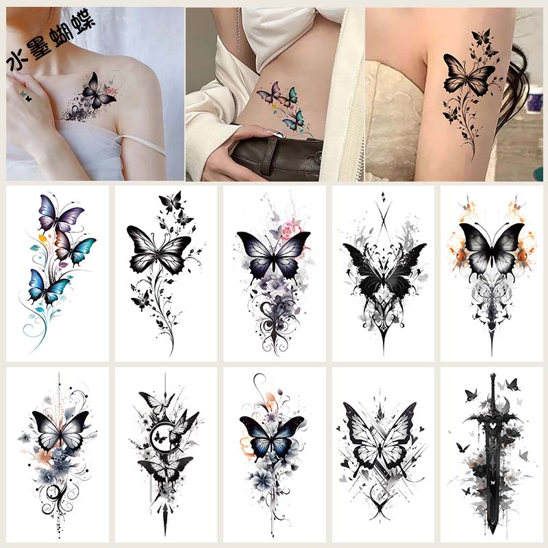 彩色蝴蝶女一套10大張