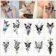 彩色蝴蝶纹身贴潮流高级感网红同款 高级感女手臂锁骨防水逼真纹身