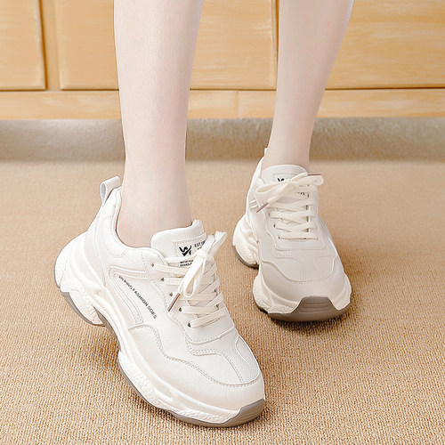 女款加绒厚底老爹鞋休闲