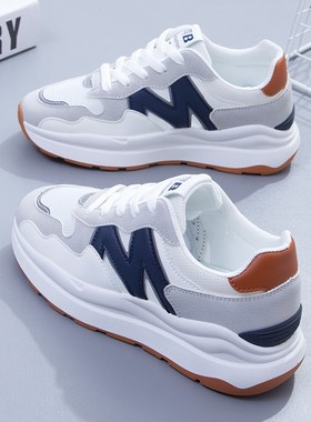 品牌透气老爹鞋女生2025春秋新款百搭ins潮薄款休闲运动网鞋小4Y