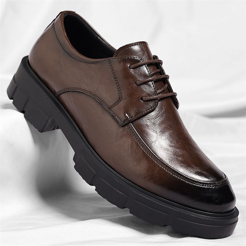 隐形内增高皮鞋男10cm厚底正装商务秋季百搭高级感休闲结婚新郎鞋