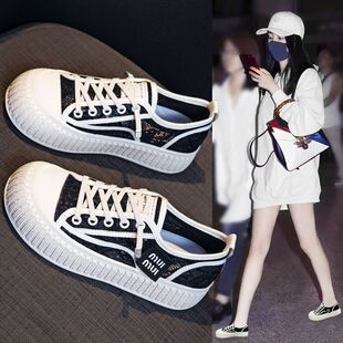 渔夫鞋女2026夏季蕾丝网面透气薄款休闲女单鞋厚底板鞋饼干鞋平底