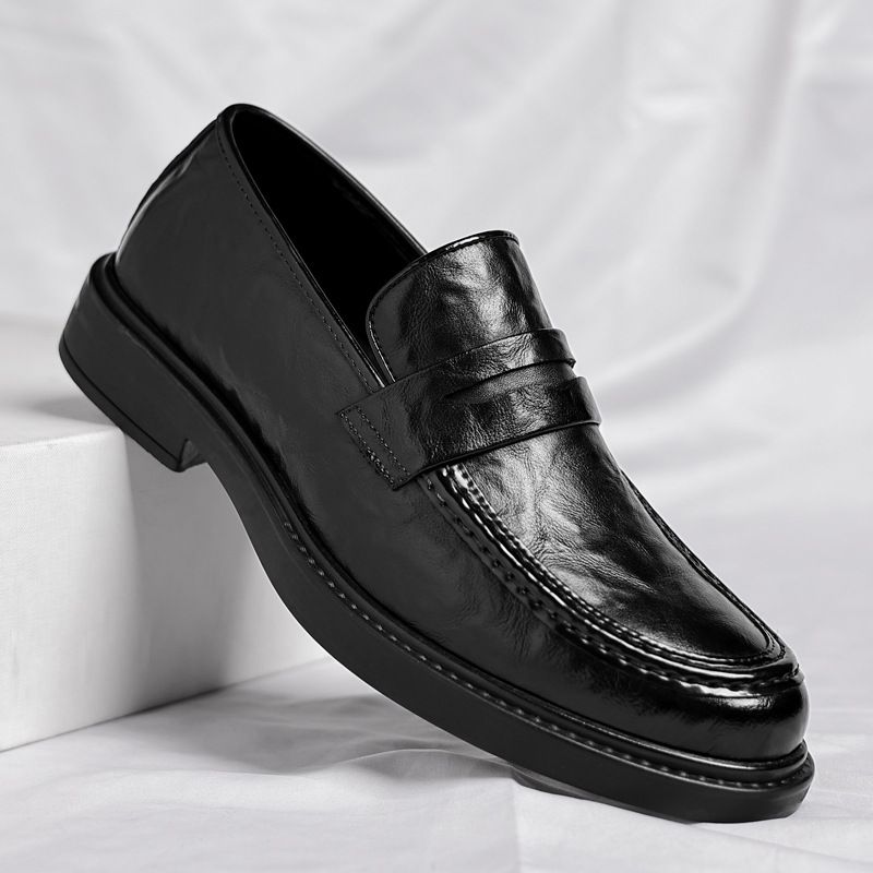 皮鞋男2025英伦商务正装男士皮鞋休闲增高8CM结婚新郎鞋简约高级