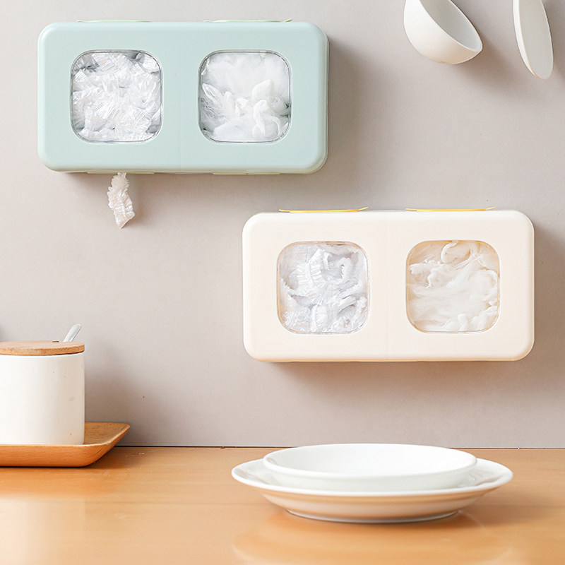 壁挂收纳盒厨房保鲜膜挂壁式收纳硅胶防水防尘透明可视收纳盒,收纳整理,壁式收纳盒,淘宝优惠券,粉丝福利购,淘宝优惠卷