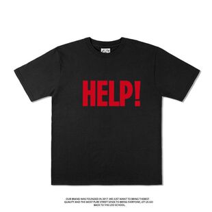 披头士beatles乐队 HELP趣味短袖T恤夏季纯棉衣服潮男女