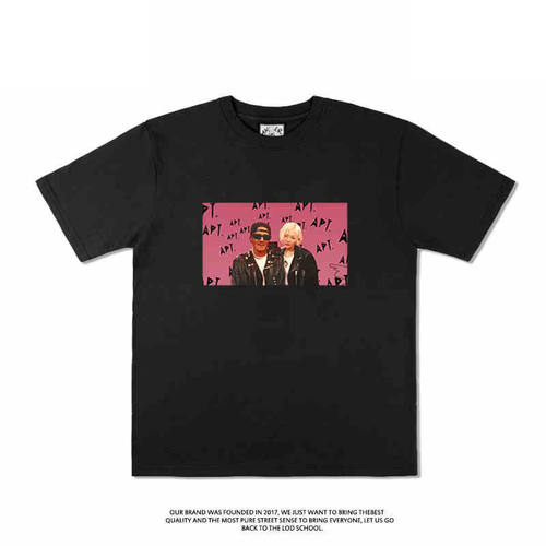 本山大叔白云黑土恶搞apt火星哥 rose 纯棉短袖T恤男女情侣宽松