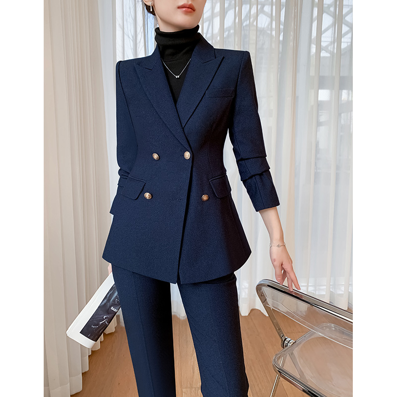 黑色小个子西装套装女高级感职业正装时尚气质春秋休闲小西服外套