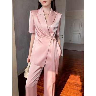 休闲西装套装女高端定制设计感