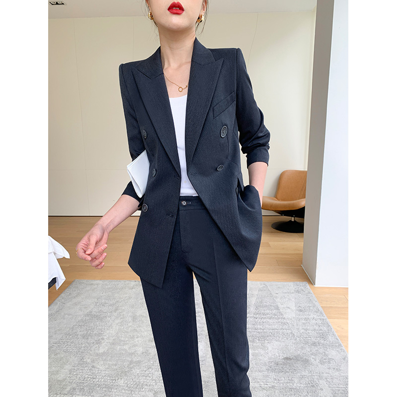 休闲西装套装女高级感职业正装时尚气质工作服小个子高端西服外套