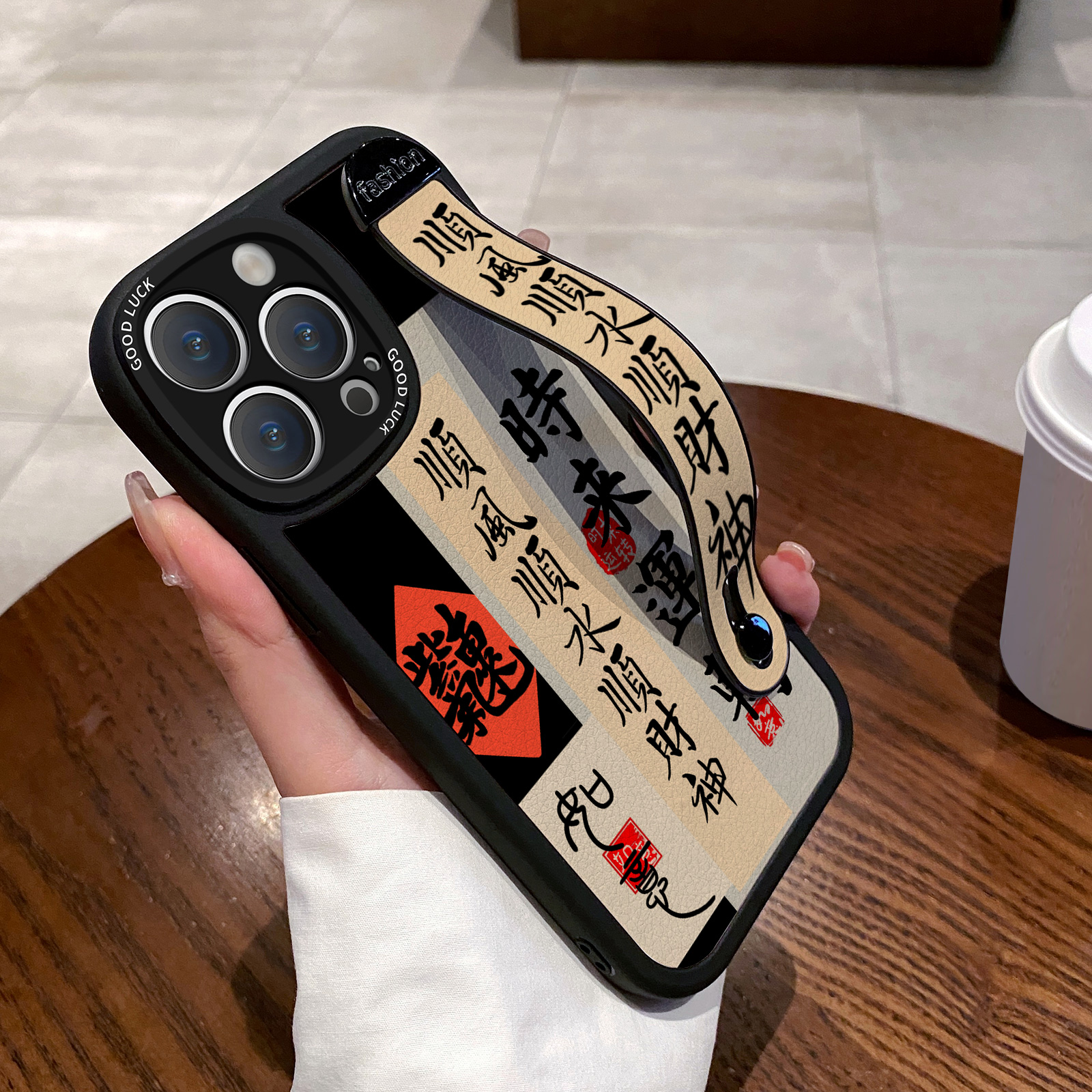 适用OPPO a97 a96 a95 a94 a73 a58 a56s a11x新款A9X手机壳a8潮腕带支架A1保护套外壳时来运转如意紫气东来