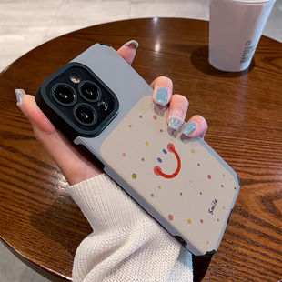 防摔findX7硅胶皮纹x9pro软镜头全包高级感男保护套外壳清新蓝色波点笑脸 X9手机壳Findx8新款 适用OPPO Find