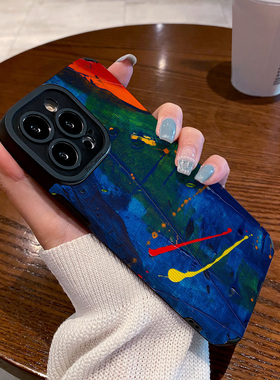 适用vivo Y97 Y93 Y85 Y81S Y77 Y76S Y73S Y71 Y70S手机壳Y55S Y33 Y30新款高级保护套潮牌蓝色红黄涂鸦泼墨