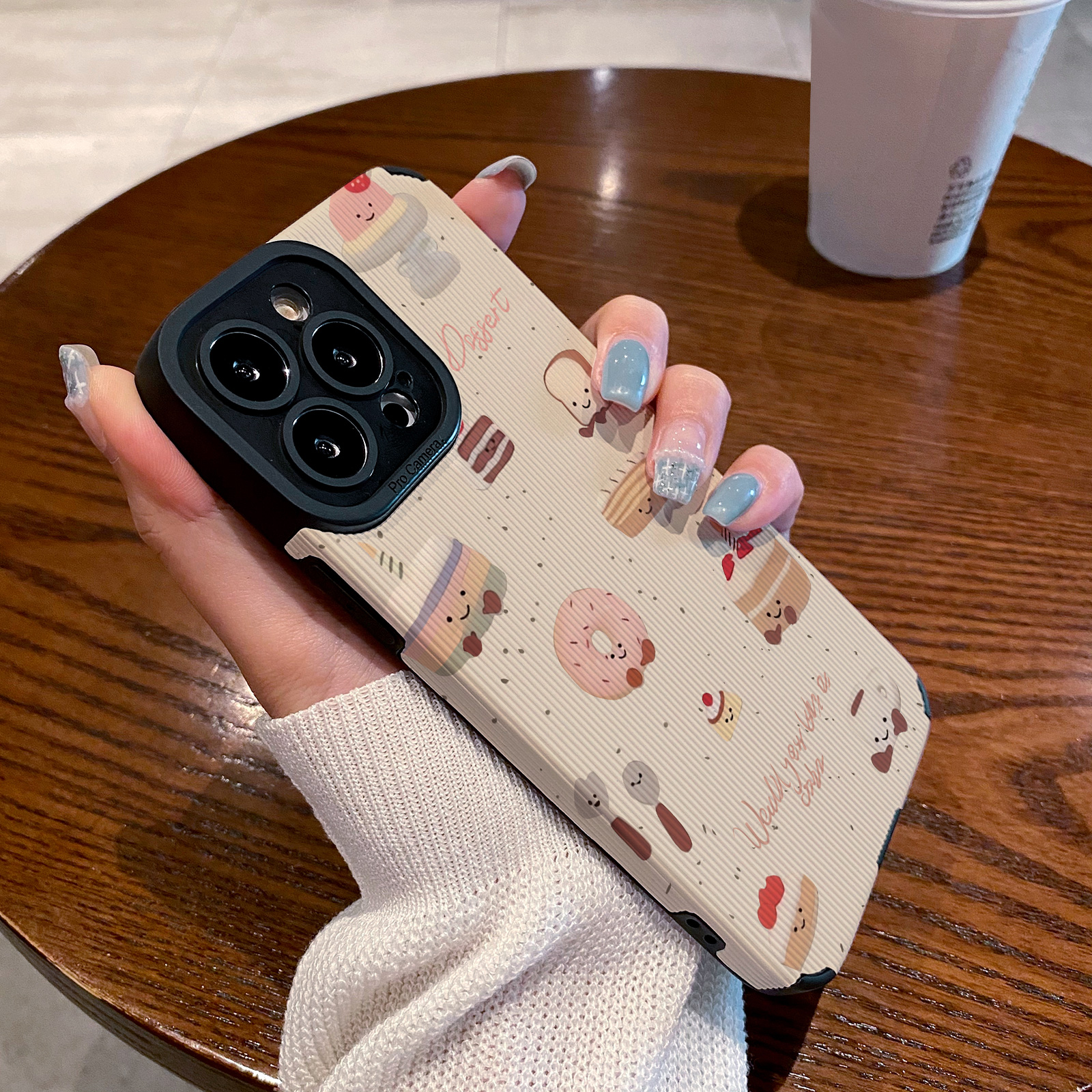 适用vivo x200手机壳x100 x90 x80 x70 x60 x50 pro斑点甜品蛋糕咖啡x200pro mini防摔硅胶皮纹高级感保护套