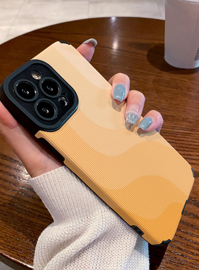 适用小米14手机壳渐变纯色黄色沙漠13pro硅胶xiaomi11至尊版简约新款12spro防摔17软9青春14ultra高级保护套