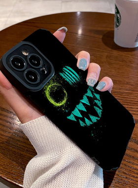 小众个性潮牌鬼脸适用vivo x60 x70 x80 x50 pro手机壳x27 x20 x23幻彩版 x80proplus保护套硅胶壳软男女网红