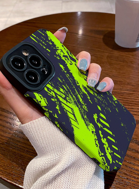 适用小米红米note12 11 note10pro手机壳note 7 8 9 pro 5G版 note11pro+保护套潮牌个性绿色涂鸦软壳男女生