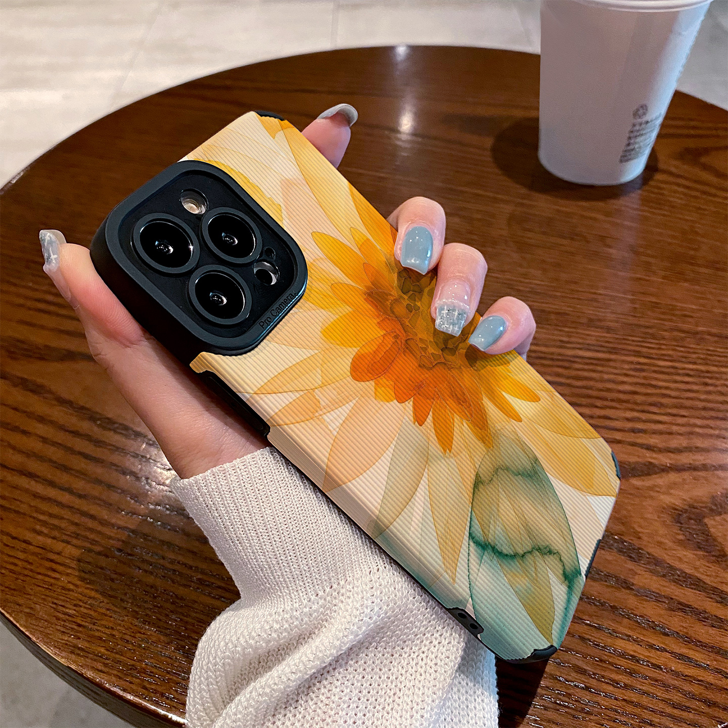 适用vivo s30手机壳s20/s19/s18/s17/s16e/s15/s12/10/pro新款s30promini皮质软防摔保护套复古油画向日葵花