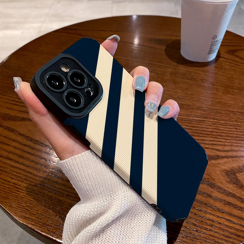 适用vivo Y97 Y93 Y85 Y83 Y81S Y77 Y76S Y73S Y71 Y70S手机壳Y55S Y33 Y30 Y15保护套小众创意拼接白色条纹