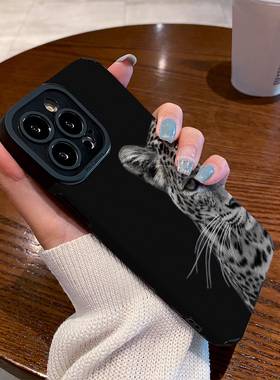 适用vivo s30手机壳s20/s19/s18/s17/s16e/s15/s12/10/pro新款s50promini皮质软防摔保护套黑色半边脸金钱豹