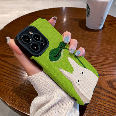 小清新呆萌荷叶龙猫适用vivo x90 60 x70 x80 x50 pro手机壳x27 x20 x23幻彩版 x80proplus保护套硅胶软壳女