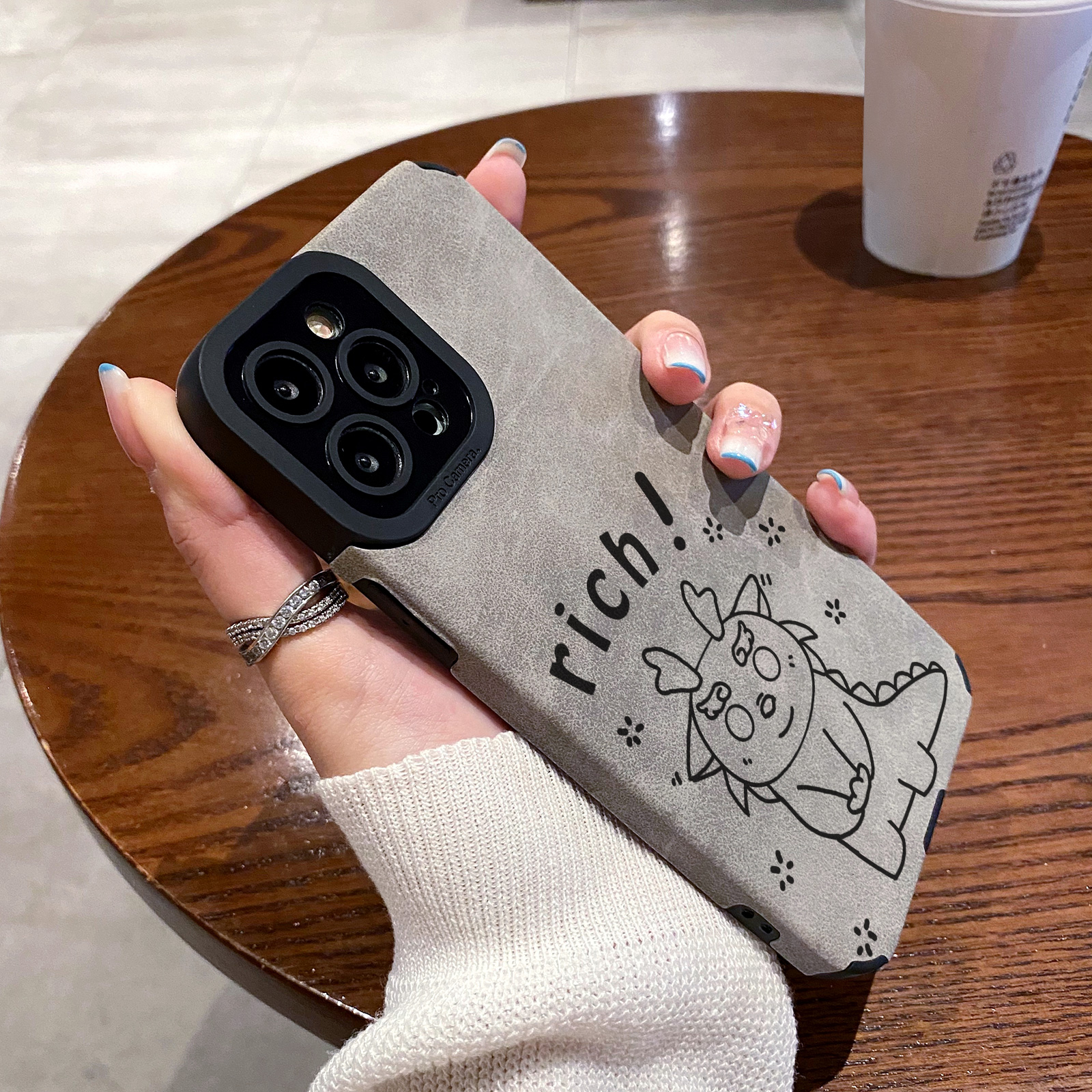 适用小米14 13pro 12 11 10 13ultra手机壳12青春版14PRO新款9 17 10pro 11高级保护套翻毛皮冬季英文rich龙