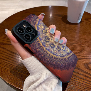 40新款 pro手机壳Pura70 适用华为mate70 nova13 9防摔保护套拼接半圆花纹图腾 80e p60